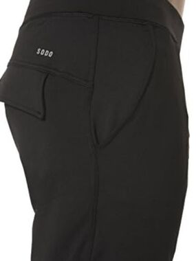 SODO Men's Dark Charcoal Jogger Pants with Black Drawstring